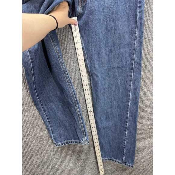 Levis 505 Jeans Men’s 36x32 Blue Regular Straight Leg Denim Medium Wash - Picture 8 of 9